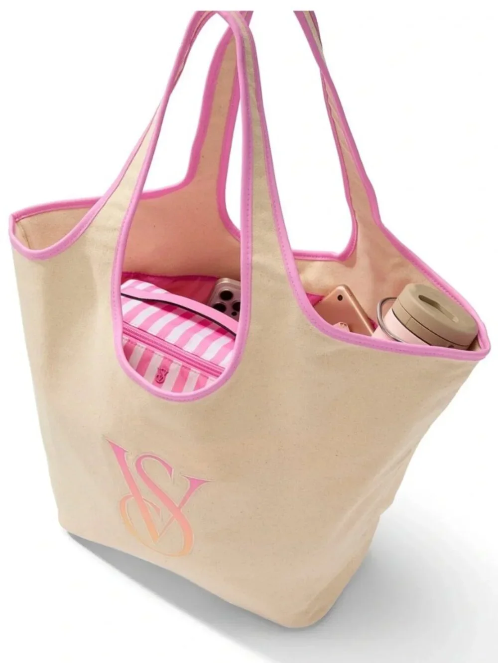 Victoria's Secret Ombré Monogram Logo Tote Bag - Picture 2 of 6